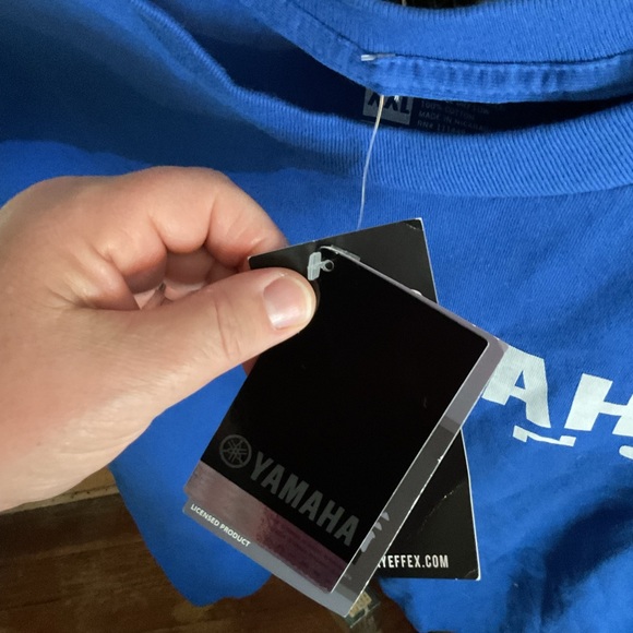 Yamaha Racing Blue Tee with White Logo - Picture 2 of 6
